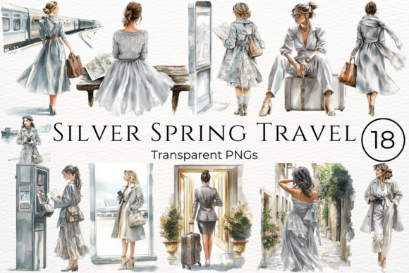 Download Silver Spring Travel Watercolor Cliparts - Travel watercolor clipart Collection