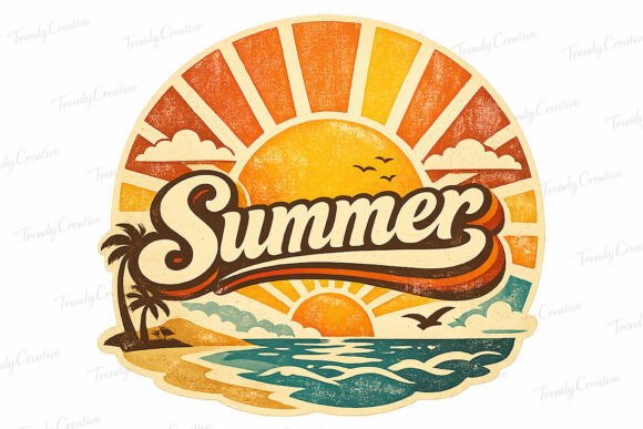 Download Retro Sunshine Summer PNG - Summer png Collection
