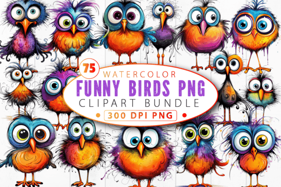 Download Funny Bird Clipart Bundle Cute Birds Png - Premium Resources