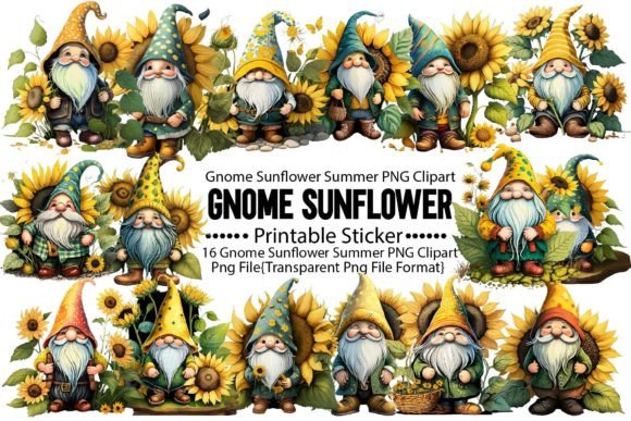 Download Gnome Sunflower Summer PNG Bundle - Summer png Collection