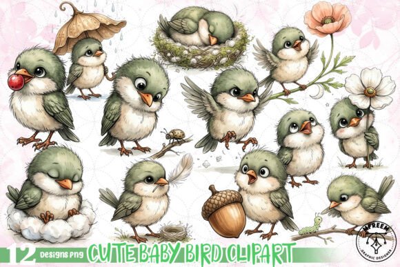 Download Cute Baby Bird Clipart PNG - Premium Resources